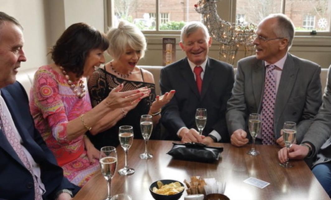 Private party guests enjoying close-up magic